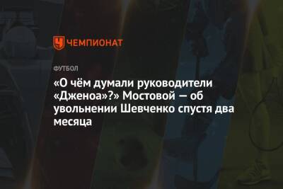 «О чём думали руководители «Дженоа»?» Мостовой — об увольнении Шевченко спустя два месяца