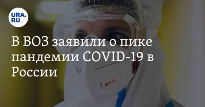 В ВОЗ заявили о пике пандемии COVID-19 в России