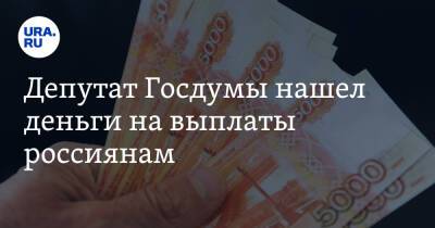 Депутат Госдумы нашел деньги на выплаты россиянам