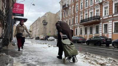 Петербуржцы на фоне бездействия властей самостоятельно рассеивают песок по обледенелым улицам