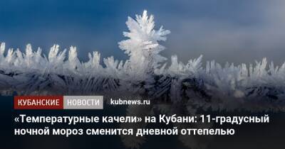 «Температурные качели» на Кубани: 11-градусный ночной мороз сменится дневной оттепелью
