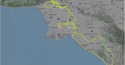 В США пилот оставил неприличное сообщение в небе над Голливудом (фото)