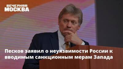 Песков заявил о неуязвимости России к вводимым санкционным мерам Запада