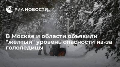 Гидрометцентр объявил "желтый" уровень опасности в Москве и области из-за гололедицы