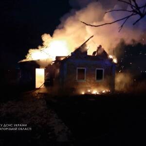 В Пологах произошел пожар в жилом доме. Фото