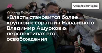 «Власть становится более хрупкой»: соратник Навального Владимир Ашурков о перспективах его освобождения
