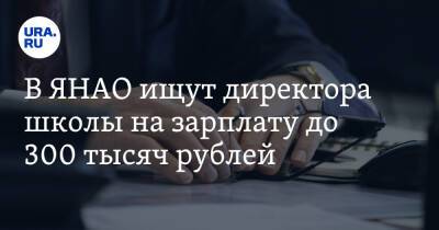 В ЯНАО ищут директора школы на зарплату до 300 тысяч рублей
