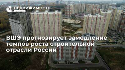 ВШЭ прогнозирует замедление темпов роста строительной отрасли России