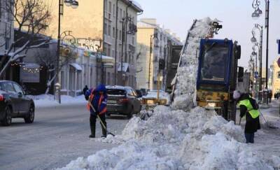 В Тюмени за выходные вывезено более 55 тысяч кубометров снега