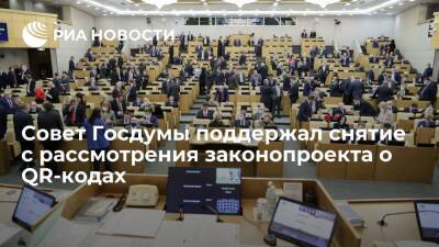 Спикер Госдумы Володин: законопроект о QR-кодах единогласно сняли с рассмотрения