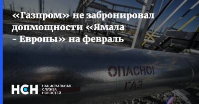 «Газпром» не забронировал допмощности «Ямала - Европы» на февраль