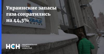 Украинские запасы газа сократились на 44,3%