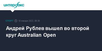 Элизабет Мертенс - Андрей Рублев - Вера Звонарева - Australian Open - Андрей Рублев вышел во второй круг Australian Open - sport-interfax.ru - Москва - Россия - Австралия - Литва - Испания