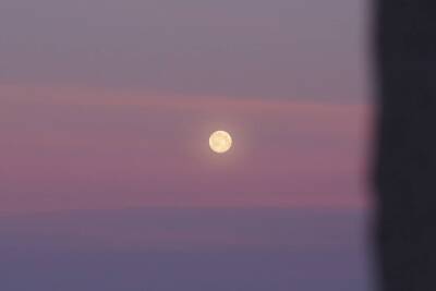 Фотографиня запечатлела красавицу луну в небе над Санкт-Петербургом