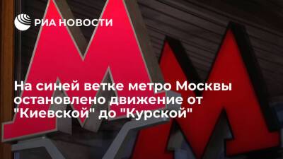 На Арбатско-Покровской ветке метро Москвы остановили движение от "Киевской" до "Курской"