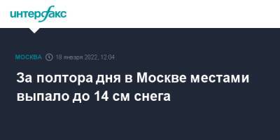 За полтора дня в Москве местами выпало до 14 см снега