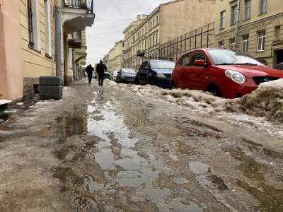 Перепады температур превратили улицы Санкт-Петербурга в «грязное месиво»