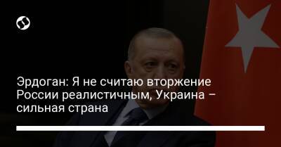 Эрдоган: Я не считаю вторжение России реалистичным, Украина – сильная страна