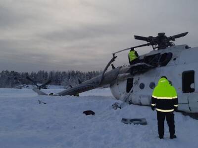 В НАО вертолет «Газпромавиа» приземлился в снег, сломав винт