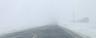 В Саратовской области ограничили движение транспорта на трассе из-за метели и снегопада