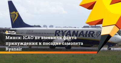 Минск: ICAO невыявили факта принуждения кпосадке самолета Ryanair