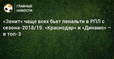 «Зенит» чаще всех бьет пенальти в РПЛ с сезона-2018/19. «Краснодар» и «Динамо» – в топ-3