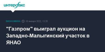 "Газпром" выиграл аукцион на Западно-Малыгинский участок в ЯНАО