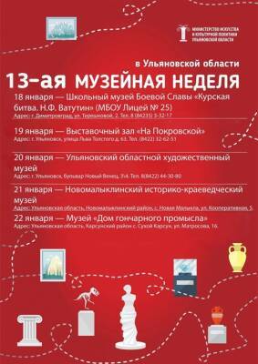 В Ульяновской области стартовала тринадцатая Музейная неделя