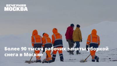 Более 90 тысяч рабочих заняты уборкой снега в Москве