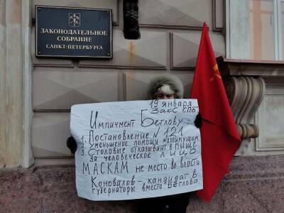 У парламента Петербурга проходит пикет за выдвижение Коновалова в губернаторы