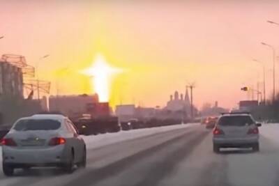 Гигантский огненный крест появился в небе над Кузбассом