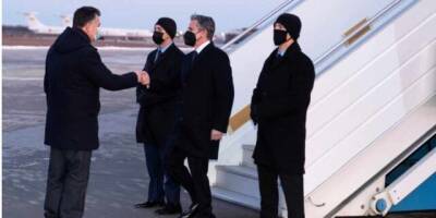 Глава Госдепа США Блинкен уже прибыл в Киев на переговоры с Зеленским и Кулебой