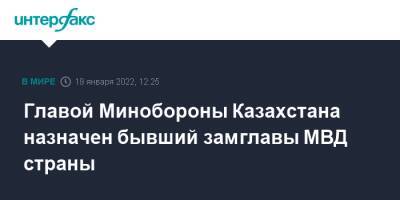 Главой Минобороны Казахстана назначен бывший замглавы МВД страны