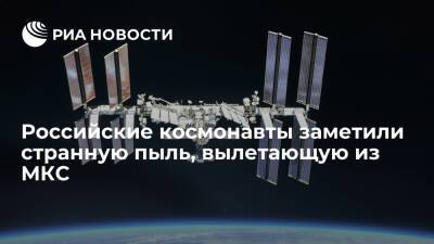Российские космонавты Шкаплеров и Дубров заметили странную пыль, вылетающую из МКС
