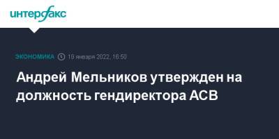 Андрей Мельников утвержден на должность гендиректора АСВ