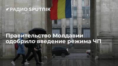 Правительство Молдавии предложило парламенту ввести режим ЧП из-за газового кризиса