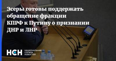 Эсеры готовы поддержать обращение фракции КПРФ к Путину о признании ДНР и ЛНР