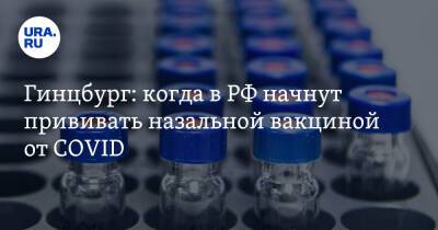 Гинцбург: когда в РФ начнут прививать назальной вакциной от COVID