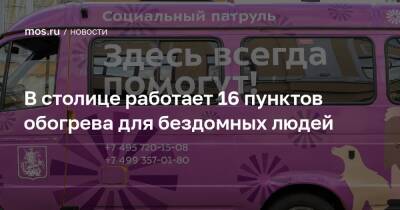 Евгений Стружак - В столице работает 16 пунктов обогрева для бездомных людей - mos.ru - Москва