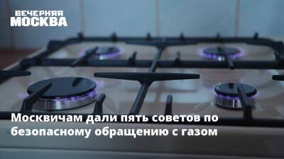 Москвичам дали пять советов по безопасному обращению с газом - vm.ru
