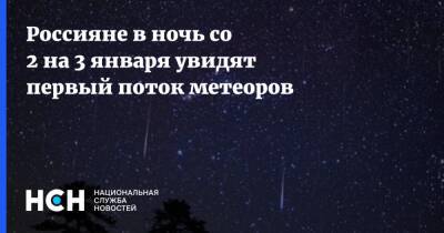Россияне в ночь со 2 на 3 января увидят первый поток метеоров