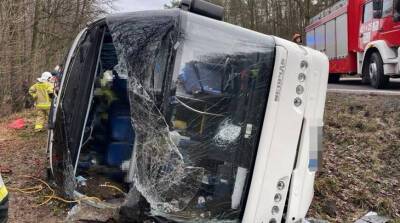 В ДТП с автобусом на территории Польши пострадали 13 туристов из Литвы