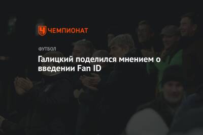 Галицкий поделился мнением о введении Fan ID