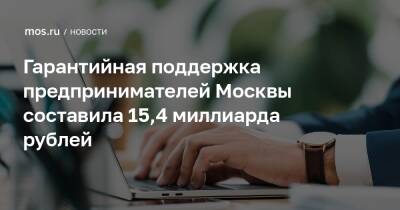 Гарантийная поддержка предпринимателей Москвы составила 15,4 миллиарда рублей