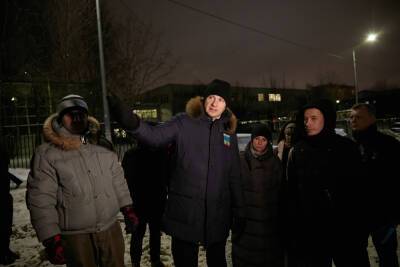 Глава г.о. Красногорск Волков проверил качество уборки снега в Чернево-2