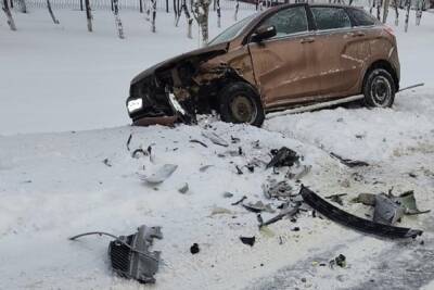 В Белгородской области две легковушки столкнулись из-за неудачного обгона