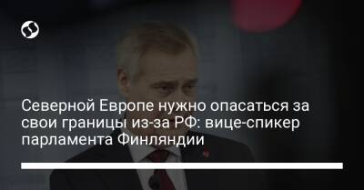 Северной Европе нужно опасаться за свои границы из-за РФ: вице-спикер парламента Финляндии