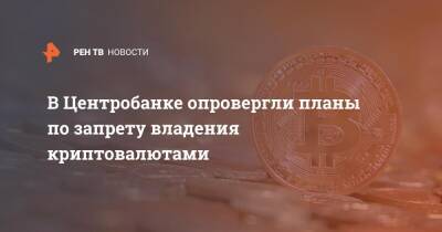 Елизавета Данилова - В Центробанке опровергли планы по запрету владения криптовалютами - ren.tv - Россия