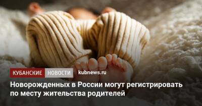 Новорожденных в России могут регистрировать по месту жительства родителей