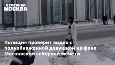 Полиция проверит видео с полуобнаженной девушкой на фоне Московской соборной мечети